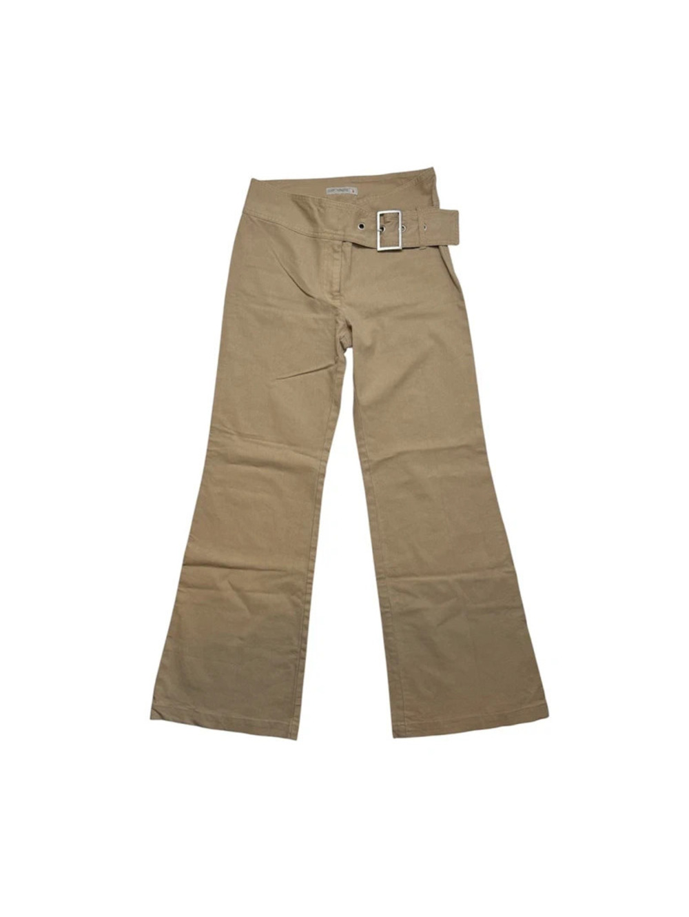 Cop Copine Y2K Sand Low Rise Flare Pants Belted Waist - Picture 2 of 9